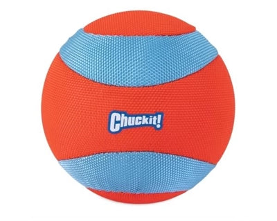 Chuckit ! méga balle amphibie - jouet pour chien - balle pour chien - balle chuckit - flottante - pour dans l'eau - bleu orange - ø 11,5 cm