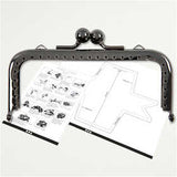 Kit de boucles de portefeuille Creativ company, taille 10 cm, gris métallisé foncé, 1 pièce