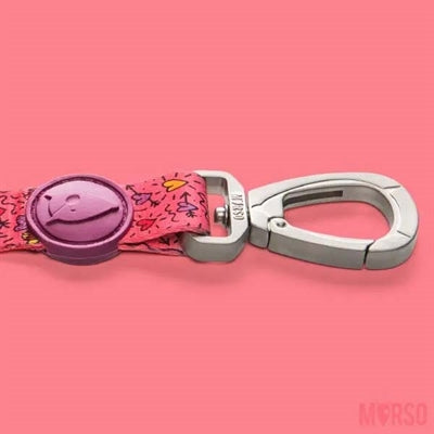 Morso laisse pour chien réglable recyclé rose think pink