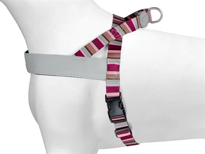 Harnais pour chien norvégien Morso recyclé skyline rouge rose