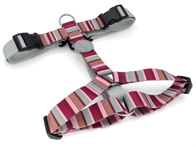 Morso harnais pour chien h-harnais recyclé skyline rouge rose