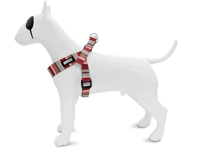 Morso mini harnais pour chien réglable horizon recyclé rouge rose