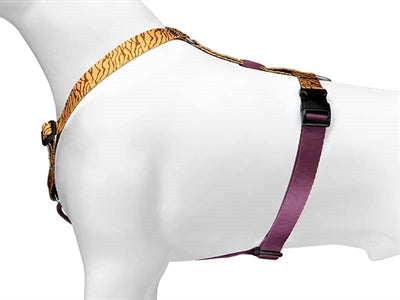 Morso harnais pour chien h-harnais recyclé jungle tambour orange