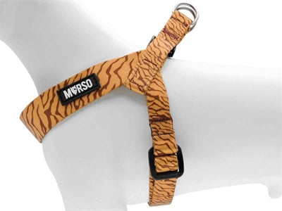 Morso mini harnais pour chien réglable tambour de jungle recyclé orange
