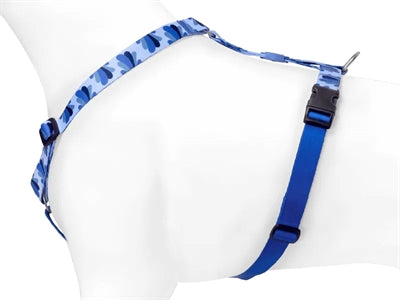 Morso harnais pour chien harnais en H recyclé splash bleu