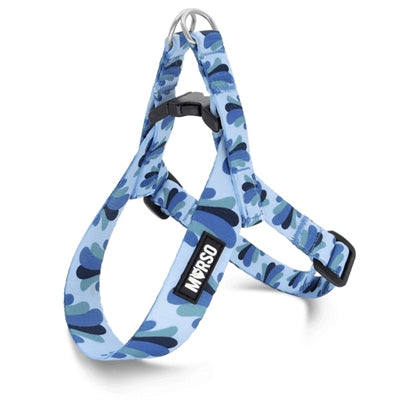 Morso mini harnais pour chien réglable recyclé splash bleu