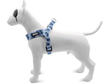 Morso mini harnais pour chien réglable recyclé splash bleu