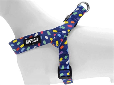 Morso mini harnais pour chien réglable couleur recyclée envahisseurs violet