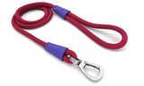 Morso laisse pour chien corde régulière velours rouge recyclé rouge