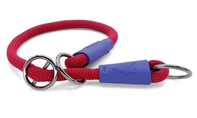 Morso collier pour chien demi-slip corde régulière velours rouge recyclé rouge