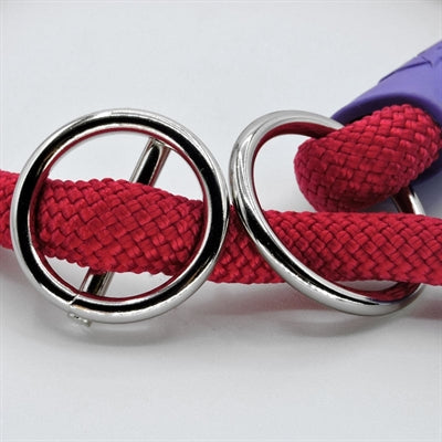 Morso collier pour chien demi-slip corde régulière velours rouge recyclé rouge