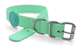 Collar Collar Dog impermeabile verde riciclato verde caraibico