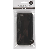 Coque iPhone brodée, taille 6 6s, taille 6,8x13,8 cm, épaisseur 8 mm, noir, 1 pièce