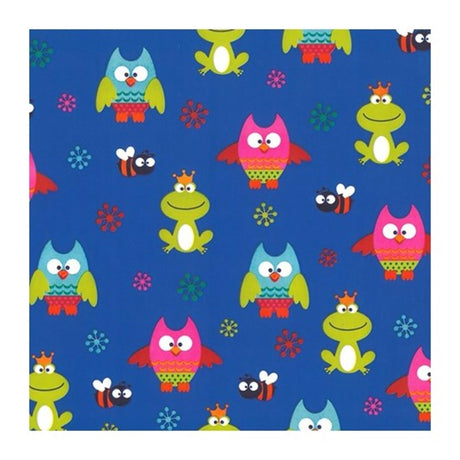 Rouleau de comptoir 30cm grenouille hibou bleu250