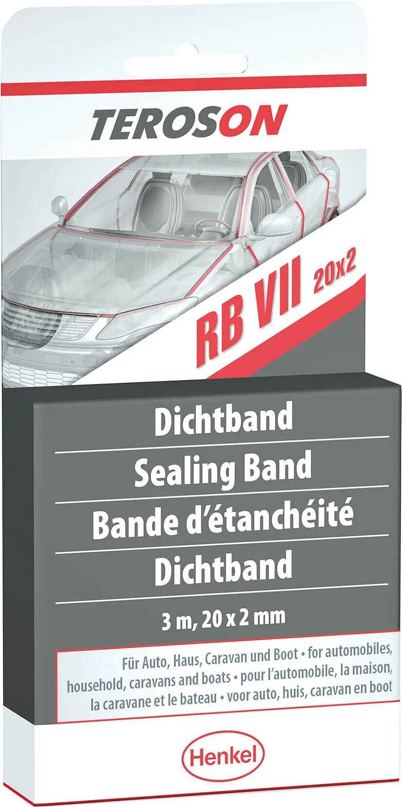 Ruban d'étanchéité Teroson rb vii terostat vii 20x2mm 3m sb ruban d'étanchéité blanc