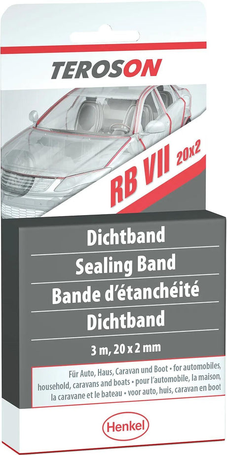Ruban d'étanchéité en plastique Teroson terostat vii (profil rond terostat) terostat vii 20x2mm 3m sb ruban d'étanchéité blanc