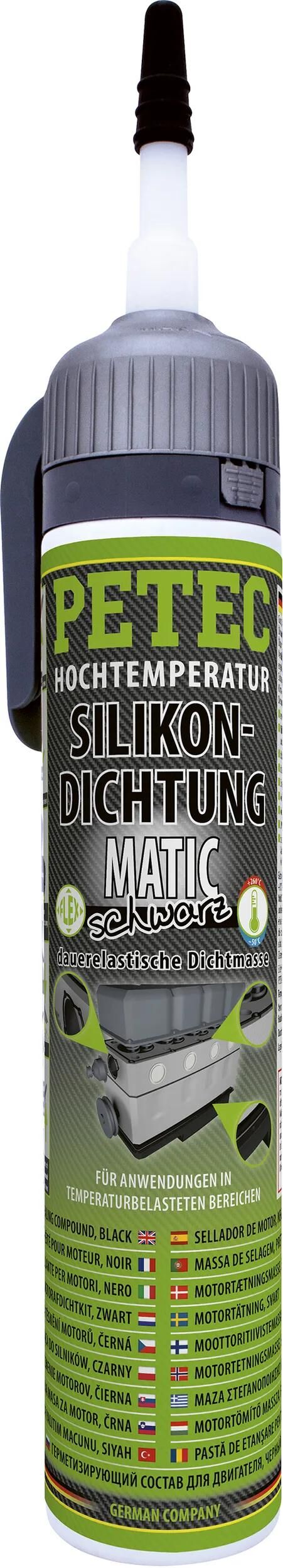 Petec pâte d'étanchéité joints silicone 200 ml noir matic sd
