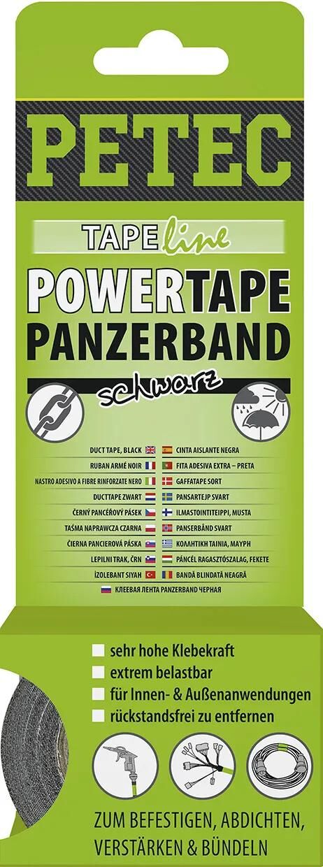 Petec ruban textile power tape panzerband power tape noir 5mtr.