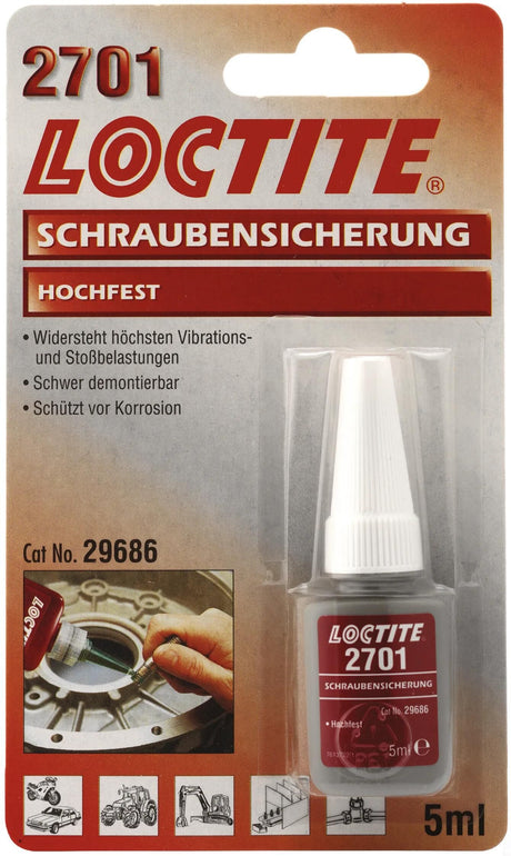 Protection des vis Loctite 2701 rétention des vis 5 ml hochfest
