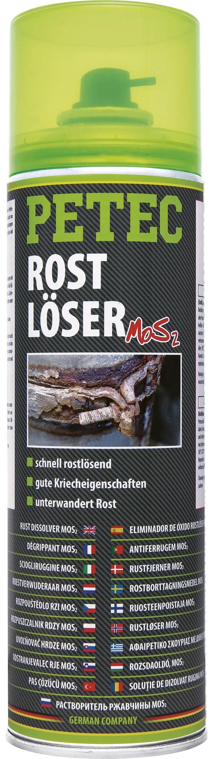 Petec antirouille mos² solvant antirouille mos2 500 ml
