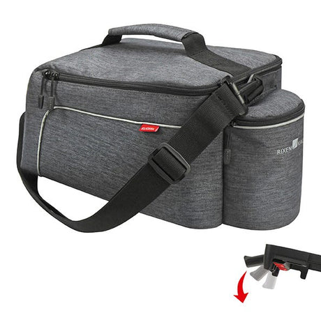 Klickfix sacoche de vélo simple arrière rackpack light uniklip gris