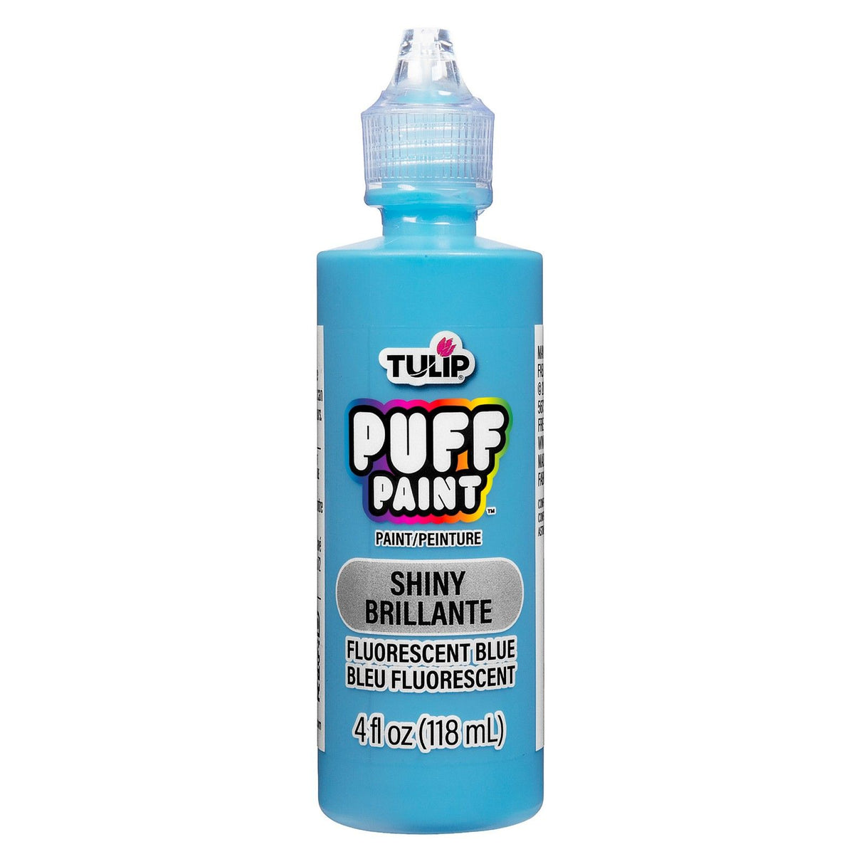 Tulip • houppette de peinture dimensionnelle pour tissu bleu fluo 118ml