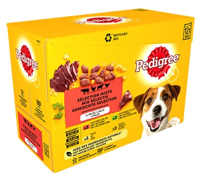 Sacs de repas multipack Pedigree Favoris en Gelei