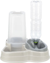 Trixie Voerdistenser et distributeur d'eau en plastique gris taupe