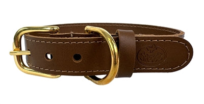 Sazzz Collar Hond Braveheat Lieder Saddel Brown