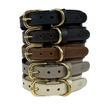 Chiens de collier de sazzz selle en cuir pionnière marron
