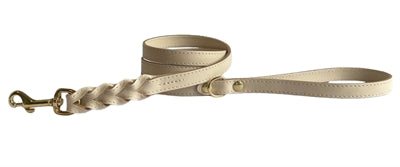 Sazzz Dog Belt Passion flettet læder creme