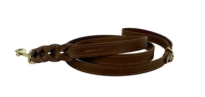 Sazzz Dog Belt Passion flettet læder sadel brun