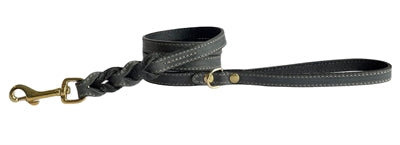 Sazzz Dog Belt Passion flettet læder sort