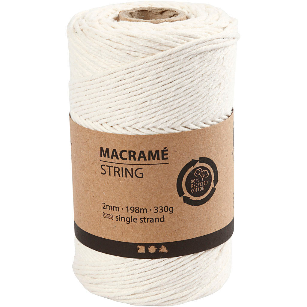 Crétiv Company Macrame Cord Off-White, 198m