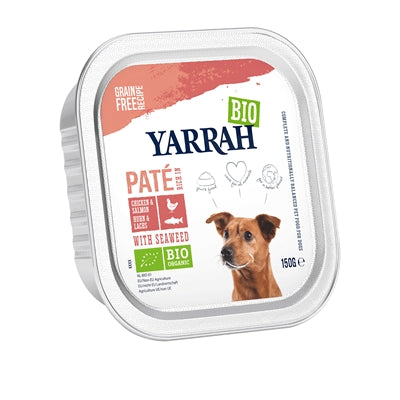 Yarrah Dog Alu Bio Pate Poulet Saumon avec les algues