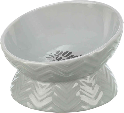 Trixie raised food bowl water bowl ceramic gray