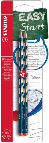 Stabilo easygraph s hb crayons graphite pour droitiers essence - 2 pcs.