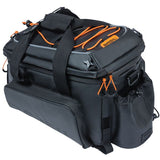 Basil Miles XL Pro Luggage Menace Sac, noir orange, étanche, 9-36L, adapté aux vélos électriques