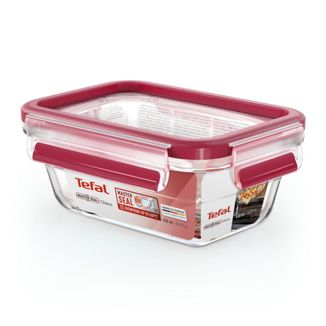Tefal n1040510 masterseal récipient pour aliments frais en verre 0,45 l