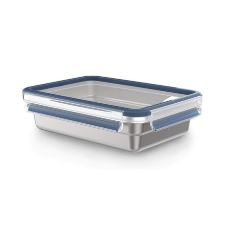 Tefal récipient pour aliments frais inox master seal rectangle 1,2 l