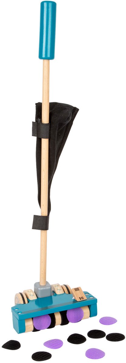 Small foot - aspirateur en bois avec points Velcro colorés, 12 pcs.