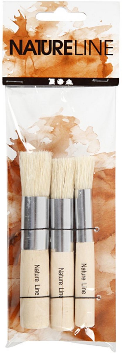 Société Creativ https : www.ccobby.nl brosses de tamponnage-l-10-cm-b-11-17-mm-d-11-14-17-mm-round-3-piece-1-box