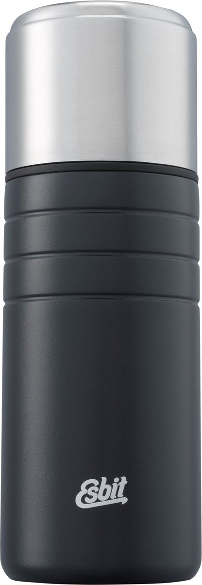 Bouteille thermos Esbit majoris - 750 ml - noir - acier inoxydable - incl. 2 tasses