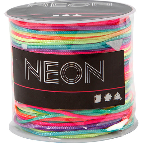 Cordon macramé Creativ company, épaisseur 1 mm, couleurs fluo, 28 m 1 rouleau