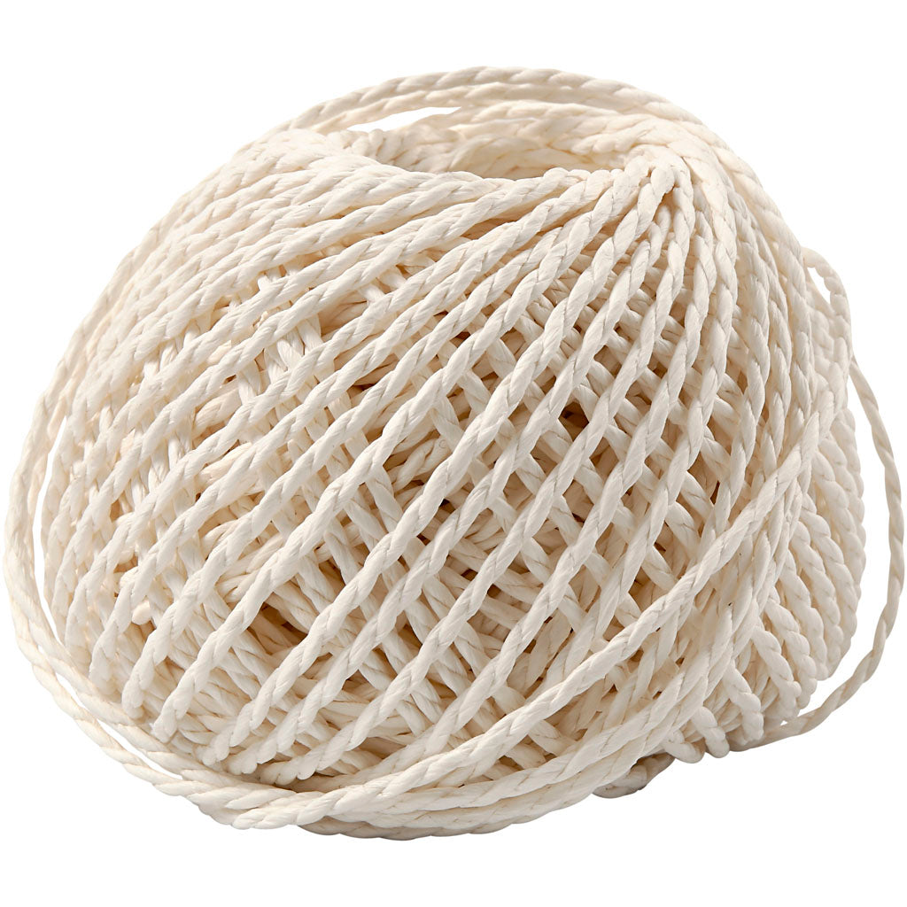 Creativ Company Paper Yarn blanc, 40m