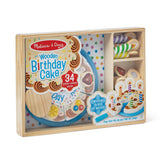 Melissa Doug - gâteau d'anniversaire en bois - 34 pièces - avec boîte de rangement