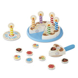 Melissa Doug - gâteau d'anniversaire en bois - 34 pièces - avec boîte de rangement