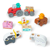 Melissa Doug – Ensemble de jeu Blockables™ Farm – avec boîte de rangement portable