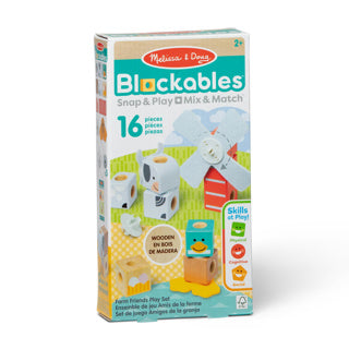 Ensemble de jeu des amis de la ferme bloquables Melissa Doug (16 pièces) | 2 pièces