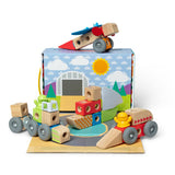 Melissa Doug – Ensemble de jeu de véhicules Blockables™ – avec boîte de rangement portable
